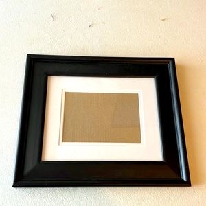 Nice Picture Frame, Glass, Black, Wooden, Double White Mattes, Good Condition